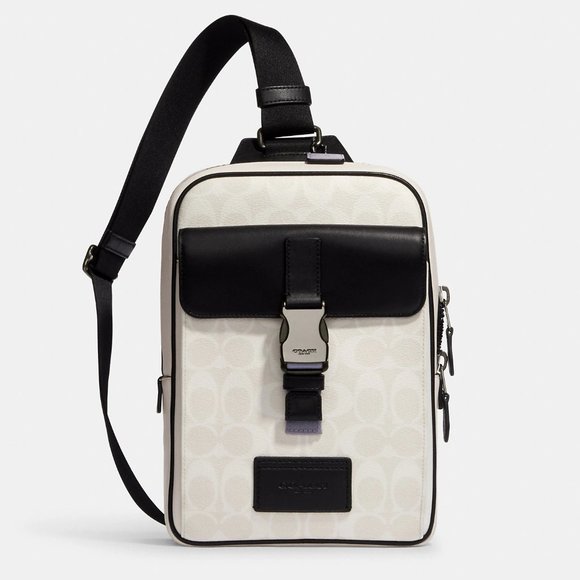 🥰 Coach Track Pack In Colorblock Signature Canvas - Picture 3 of 12